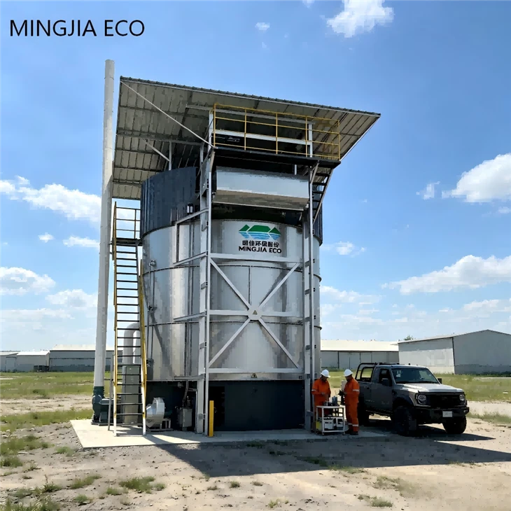 Kotoran Sapi-Menara Fermentasi Kompos Aerobik Khusus